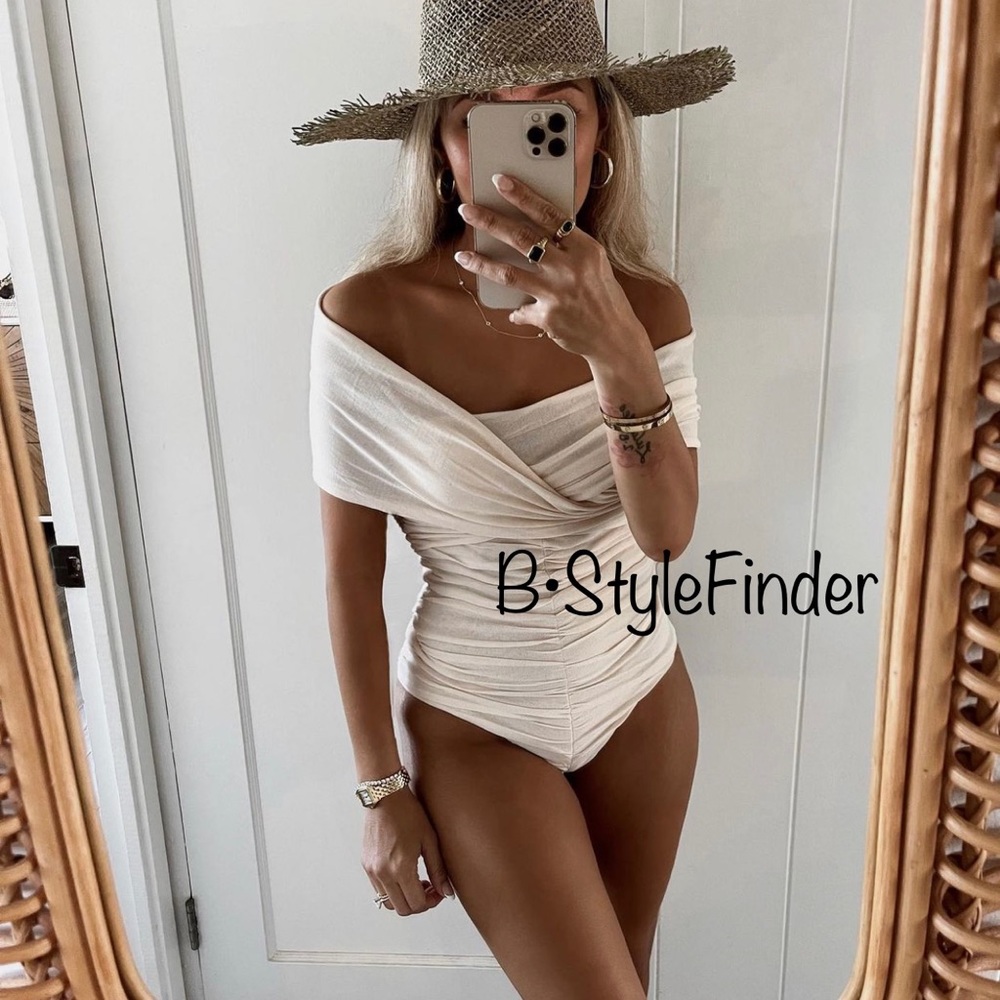 BEAUTIFUL ZARA Draped Knit Bodysuit - Picture 4 of 5